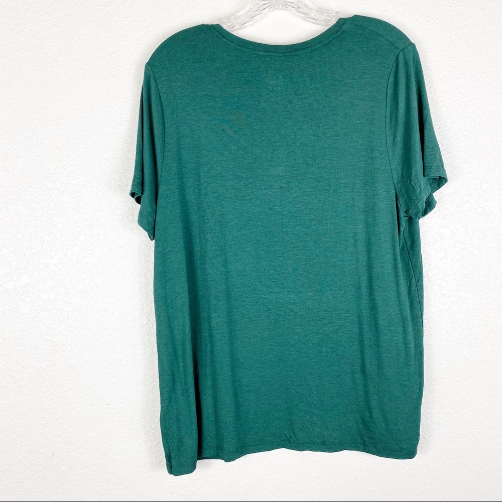 LAST CHANCE A New Day Forest Green Casual Scoop Neck Tee - Picture 4 of 4